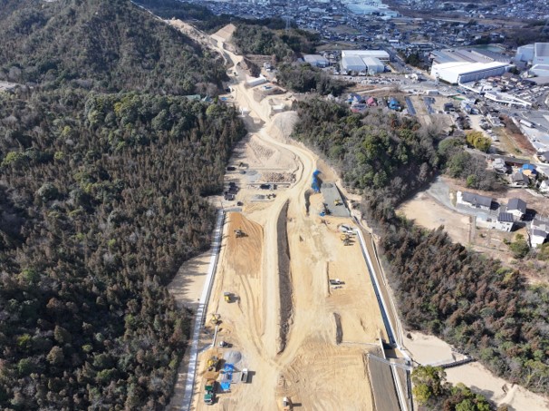 ICT施工の最先端！国道２号玉島笠岡道路の現場の様子Part2