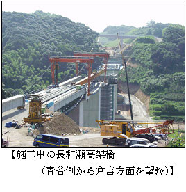 施工中の長和瀬高架橋