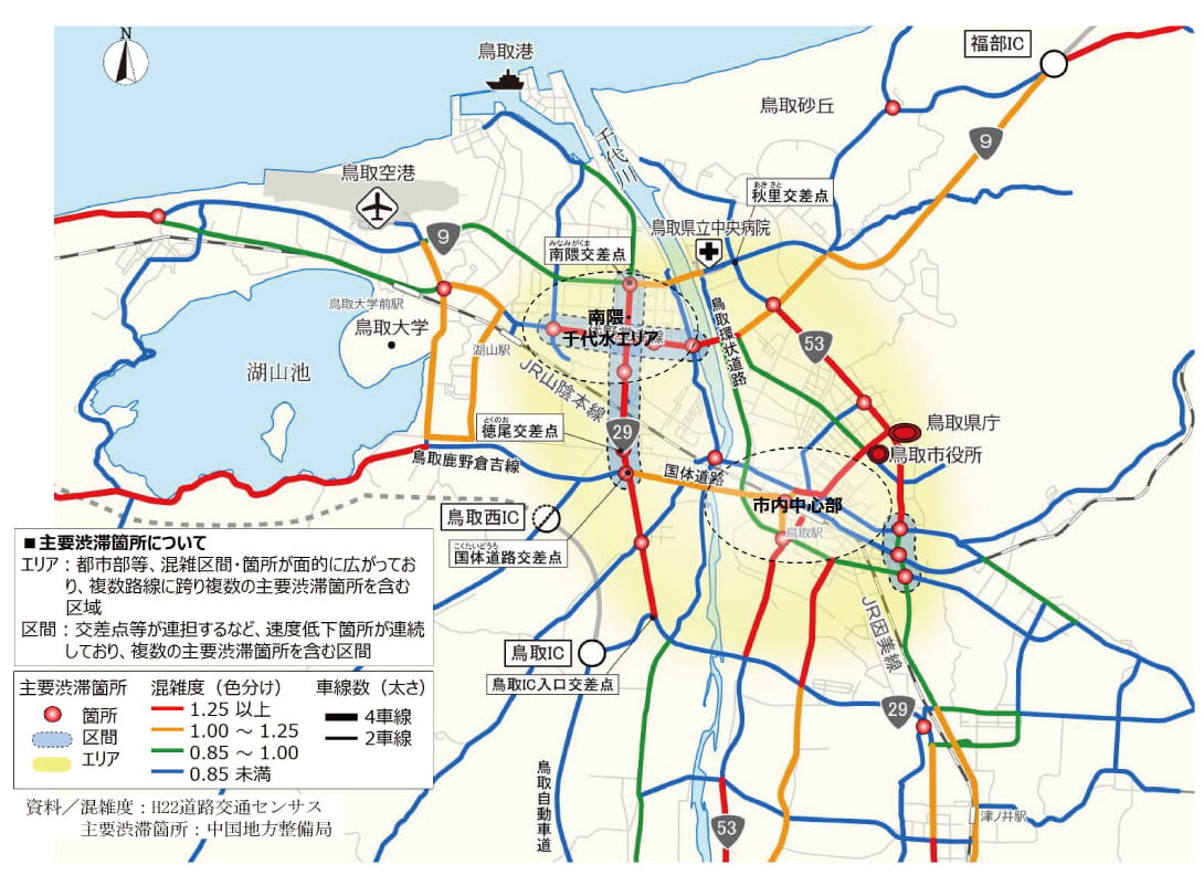 道路・交通における現状・課題｜鳥取豊岡宮津自動車道（鳥取〜福