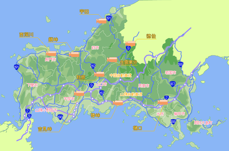 山口県地図